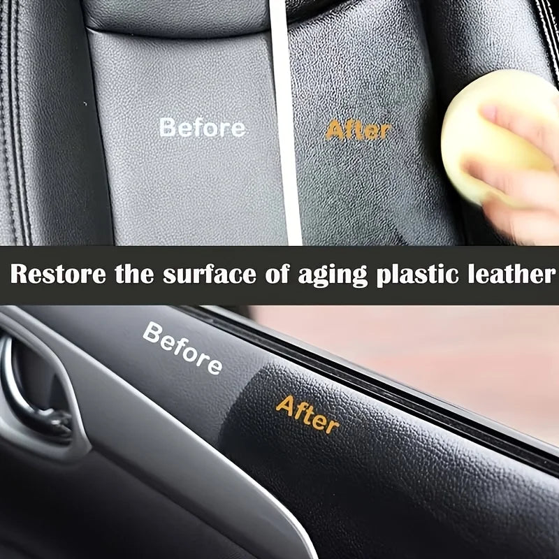 Car Plastic Repair Agent——Polishing Wax for Interior and Exterior Plastic, Scratch Repair and Anti-Aging Paste, Suitable for Tires