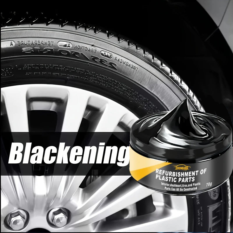 Car Plastic Repair Agent——Polishing Wax for Interior and Exterior Plastic, Scratch Repair and Anti-Aging Paste, Suitable for Tires