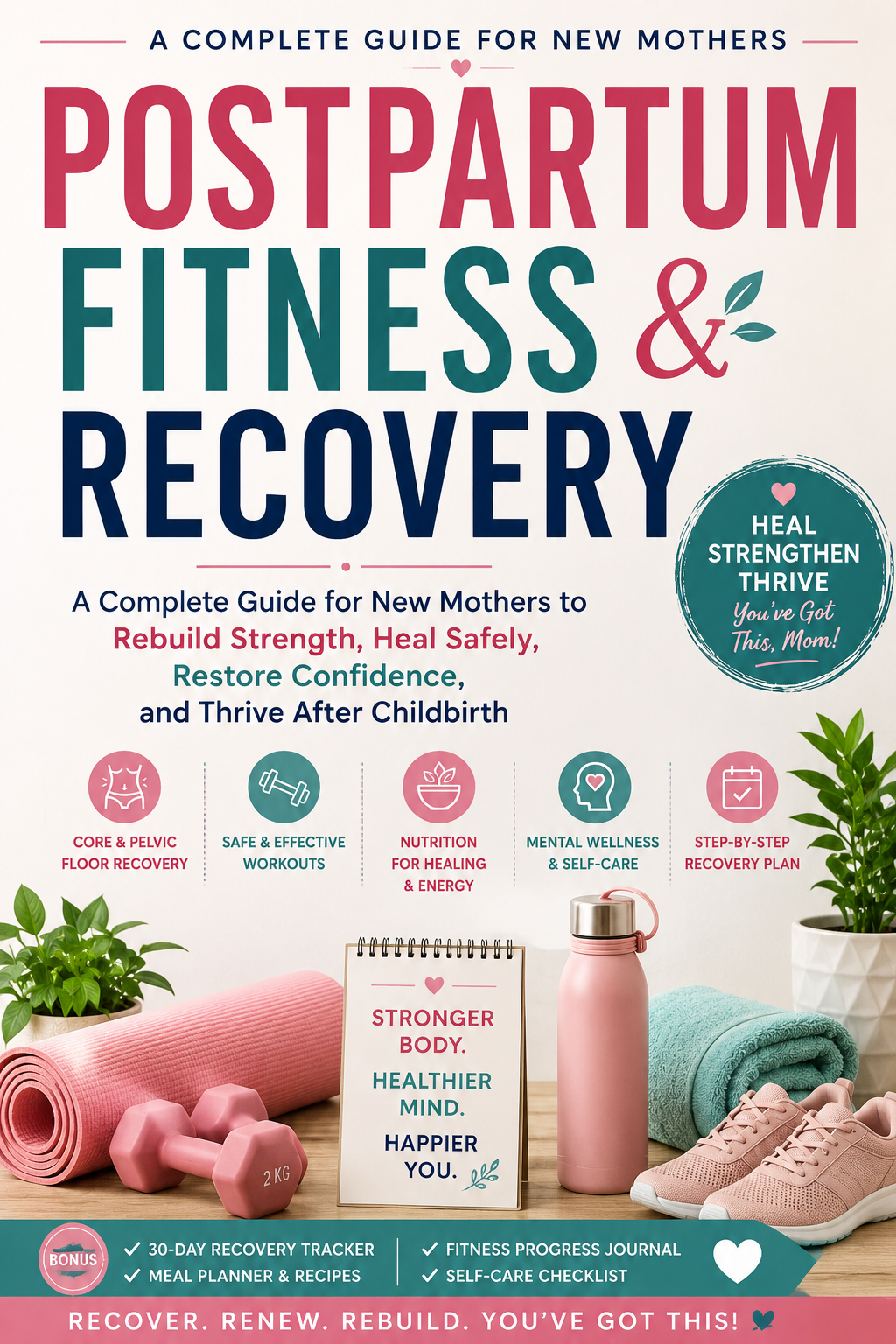 Postpartum Recovery & Fitness — A Complete Guide for New Mothers to Rebuild Strength, Heal Safely, Restore Confidence, and Thrive After Childbirth