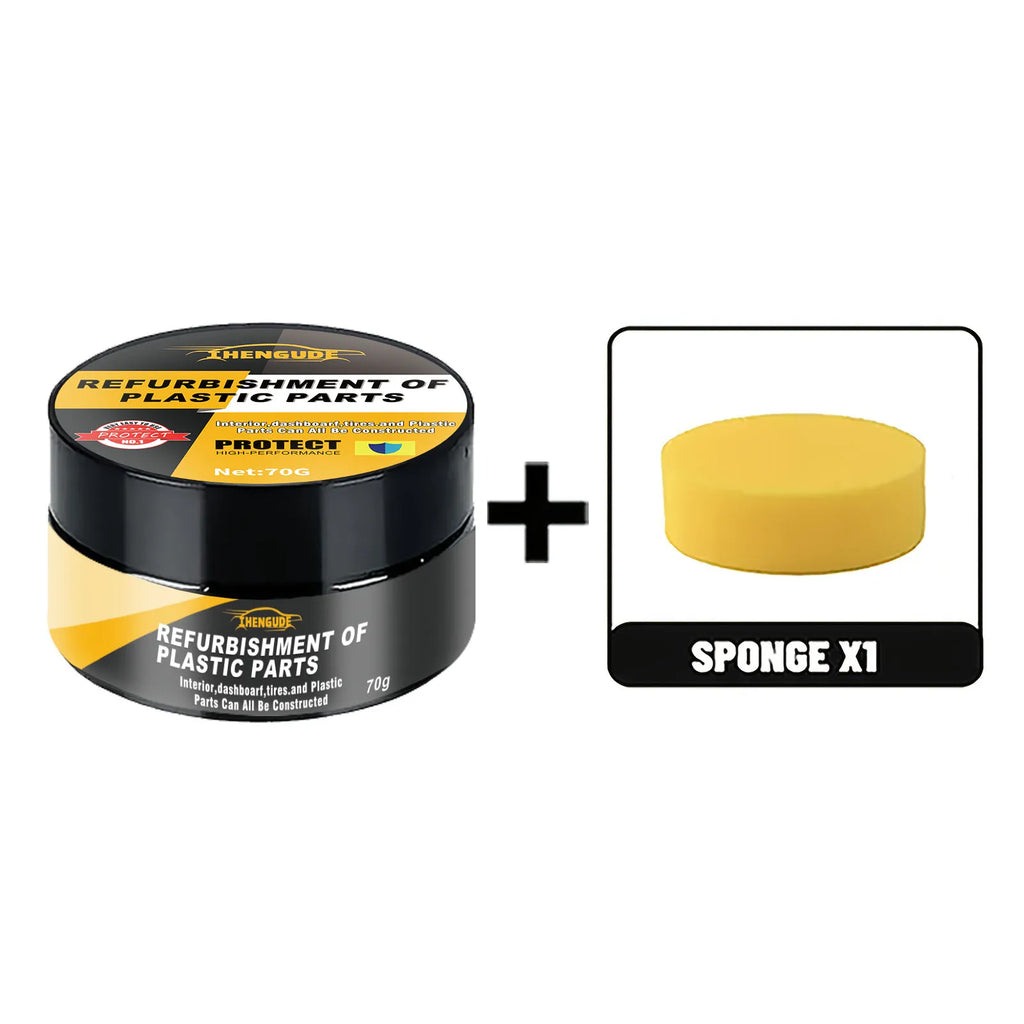 Car Plastic Repair Agent——Polishing Wax for Interior and Exterior Plastic, Scratch Repair and Anti-Aging Paste, Suitable for Tires
