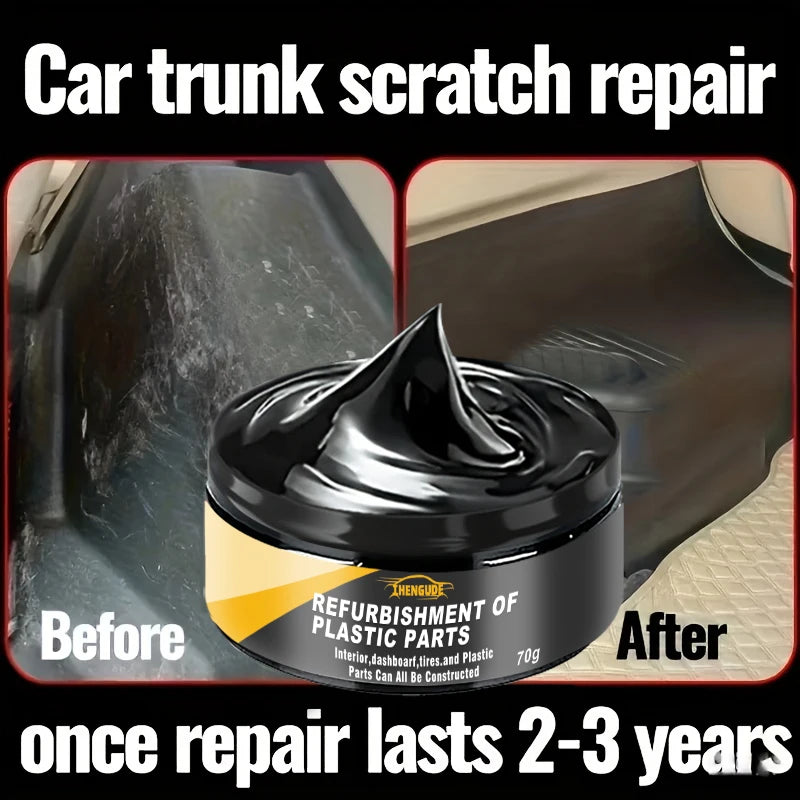 Car Plastic Repair Agent——Polishing Wax for Interior and Exterior Plastic, Scratch Repair and Anti-Aging Paste, Suitable for Tires