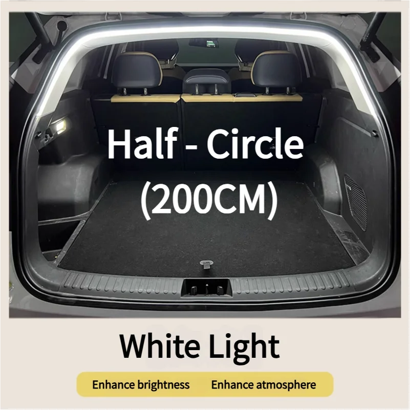 Car high brightness trunk lighting ambient light interior decoration LED wiring free automatic sensing tailgate light strip
