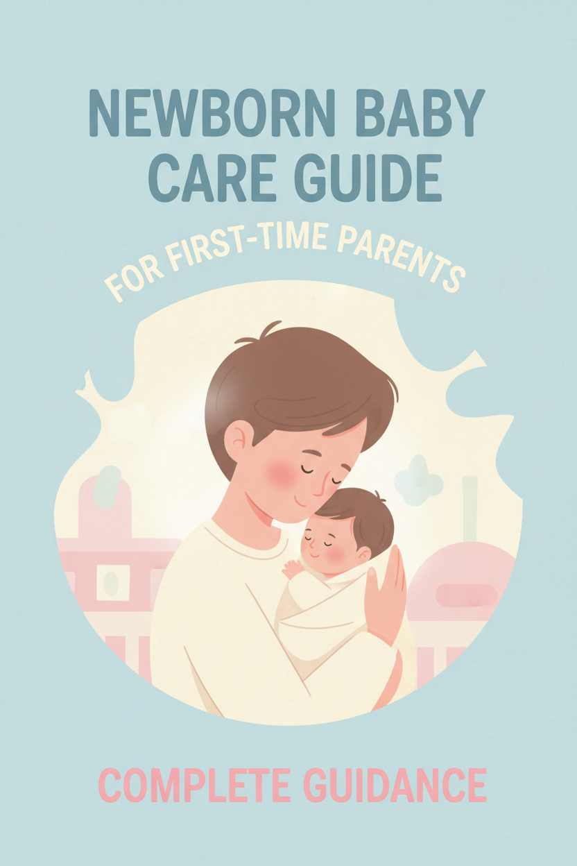 Newborn Baby Care Guide for First-Time Parents ebook cover