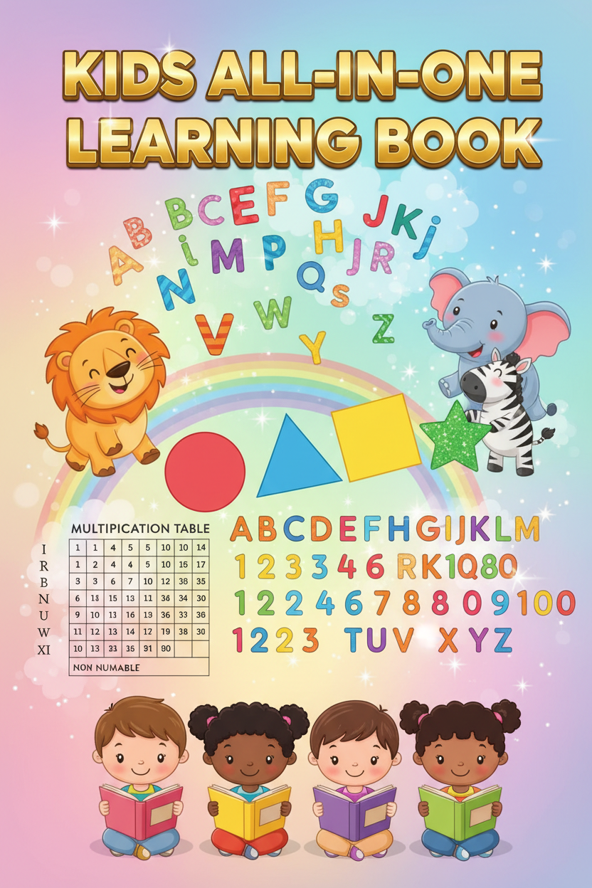 Kids All-in-One Learning Book Cover